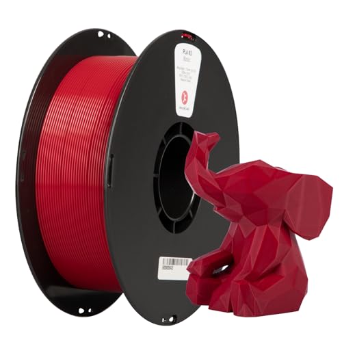 kexcelled PLA Filament 1,75 mm, Zähigkeit Erhöhen, 3D Druck Filament, Maßgenauigkeit +/- 0,03 mm, 1 kg Spule (2,2 lbs), Passend für die Meisten FDM-Drucker, Burgunderrot von kexcelled