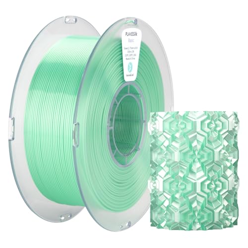 kexcelled PLA Silk Seide Filament 1,75 mm, Shiny Gloss 3D Drucker Filament, Maßgenauigkeit +/- 0,03 mm, 1 kg Spule (2,2 lbs), Seidige Oberfläche, Ordentliche Wicklung, Grün von kexcelled