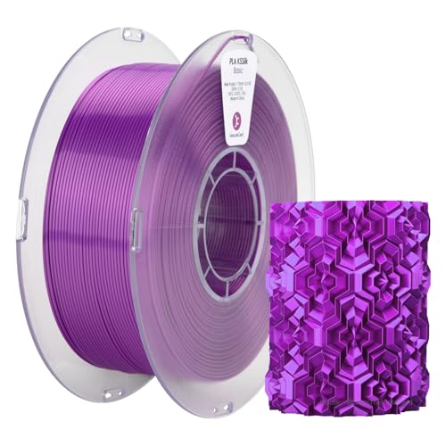 kexcelled PLA Silk Seide Filament 1,75 mm, Shiny Gloss 3D Drucker Filament, Maßgenauigkeit +/- 0,03 mm, 1 kg Spule (2,2 lbs), Seidige Oberfläche, Ordentliche Wicklung, Lila von kexcelled