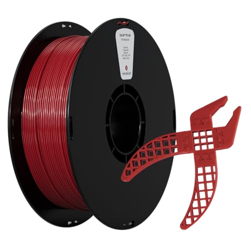 kexcelled TPU 64D Filament 1,75 mm, 1 kg Spule (2,2 lbs), Flexibles Weiches 3D Drucker Filament, Abnutzungswiderstand, Maßgenauigkeit +/- 0,05 mm, Dunkelrot von kexcelled
