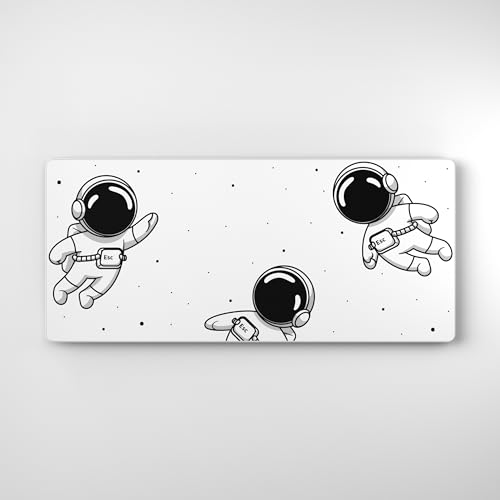 keycadets Gravity Gaming-Mauspad, große Schreibtischunterlage für Tastatur und Maus, rutschfestes Mauspad, Gaming-Schreibtischunterlage mit Schaumstoffkern, Anti-Ray-Lock-Nähte und reibungsarme von keycadets