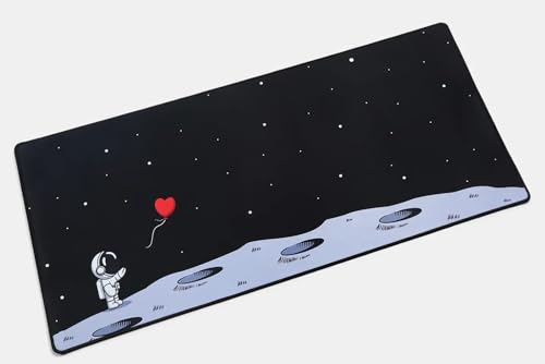 keycadets with Love Gaming-Mauspad, große Schreibtischunterlage für Tastatur und Maus, rutschfeste Gaming-Schreibtischunterlage mit Schaumstoffkern, Anti-Ray-Verriegelungsnähte und reibungsarme von keycadets