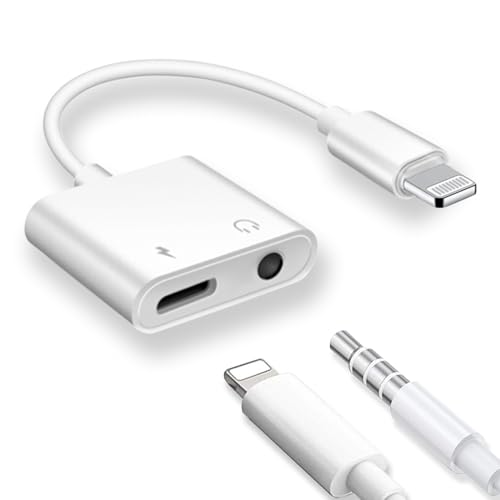 keyxer iPhone Splitter, Kopfhörer Adapter, Audio Splitter Kopfhörer Adapter Kompatibel, Lightning-kopfhöreradapter 3.5 2in1, für iPhone 14/13/12/11/XS/XR/X/8/7, Unterstützt alle iOS keyxer iPhone Splitter, Kopfhörer Adapter, Audio Splitter Kopfhörer Adapter Kompatibel, Lightning-kopfhöreradapter 3.5 2in1, für iPhone 14/13/12/11/XS/XR/X/8/7, Unterstützt alle iOS von keyxer