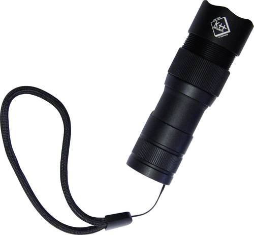 Kh-security Pro Alarm Taschenlampe mit Handschlaufe, mit USB-Schnittstelle akkubetrieben 300lm 99g von kh-security