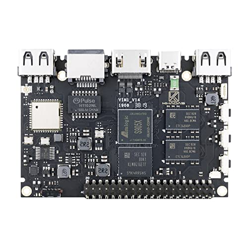 Khadas VIM1 Basic AMLOGIC S905X Einzelbrett-Computer, Mali-450 GPU, Flexible Konnektivität (USB 2.0-OTG-Unterstützung, Multi-OS, eingebauter Speicherplatz/WLAN, winziger Formfaktor (2 + 8 GB) von khadas