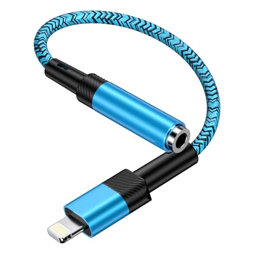 Light-ning auf 3,5mm Kopfhöreranschluss,[MFI Zertifizierung] Kopfhörer Adapter für iPhone Dongle,AUX Audio Konverter Kabel Kopfhörer Adapter kompatibel mit iPhone 14 13 12 11 Pro Max X XS XR 8 7 i-Pad von kigpozi