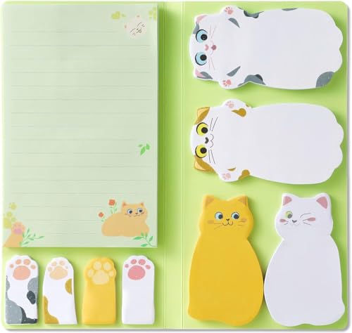 Haftnotizen,Kawaii Schulsachen,Notizblock Klein,Selbstklebende Notizzettel,Haftnotizen Lustig,TierföRmiger Haftnotizblock Ideal FüR BüRo, Kinder, Studenten, Etikettengeschenke (Style 1) von kiimiipa