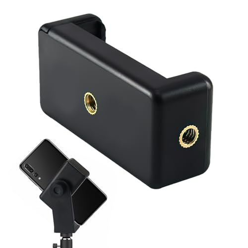 Universal Halterung Stativ Adapter Handy für iPhone Samsung Galaxy（maximale 11,5cm）Stativhandyhalterung Handy Stativ Adapter Zubehör Handy-Halter Tripod Smartphone Clip Mount (Schraube Montieren) von kiki fancy