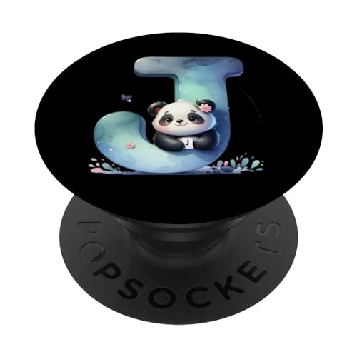 Buchstabe J Initiale Alphabet Monogramm Baby Panda PopSockets mit austauschbarem PopGrip Buchstabe J Initiale Alphabet Monogramm Baby Panda PopSockets mit austauschbarem PopGrip von kimiqueMonogram