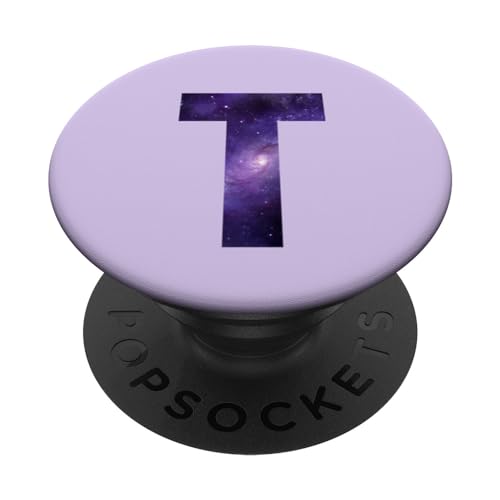 Buchstabe T Initiale Alphabet Monogramm Lila Galaxy PopSockets mit austauschbarem PopGrip Buchstabe T Initiale Alphabet Monogramm Lila Galaxy PopSockets mit austauschbarem PopGrip von kimiqueMonogram