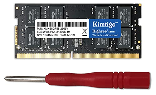 Kimtigo DDR4 8GB Laptop RAM 2666MHz PC4-21300 Unbuffered SODIMM Notebook Computer Speicher 260pin 1x8GB (8GB) von kimtigo