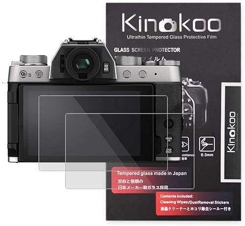 X-T200 Displayschutz, kinokoo 0,25 mm 9H Härte gehärtete Glasfolie für Fuji X-T200 Digitalkamera blasenfrei/Kratzfest (2 Stück) von kinokoo