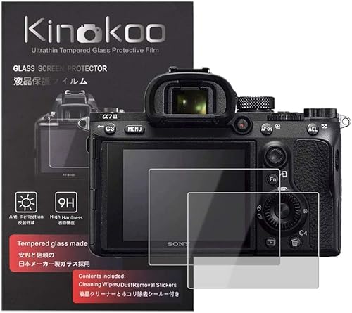 kinokoo A7M4 / Alpha 7 IV Displayschutzfolie 0,25 mm 9H Härte gehärtetes Glasfolie kompatibel für Sony A7M4 / Alpha 7 IV Digitalkamera 2 Stück von kinokoo