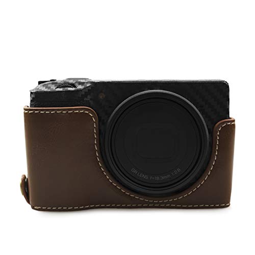 kinokoo Bottom Case für Ricoh GR III PU Leder Halbtasche GR III/GR 3 Grip Case (braun) von kinokoo