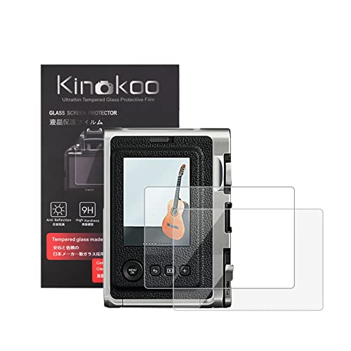 kinokoo Displayschutzfolie für Fuji Instax Mini EVO Kamera und Fuji Xpro-1 Camera, 0.25mm 9H Härte gehärtete Glasfolie - Blasenfrei/Kratzfest (2 Stück) von kinokoo