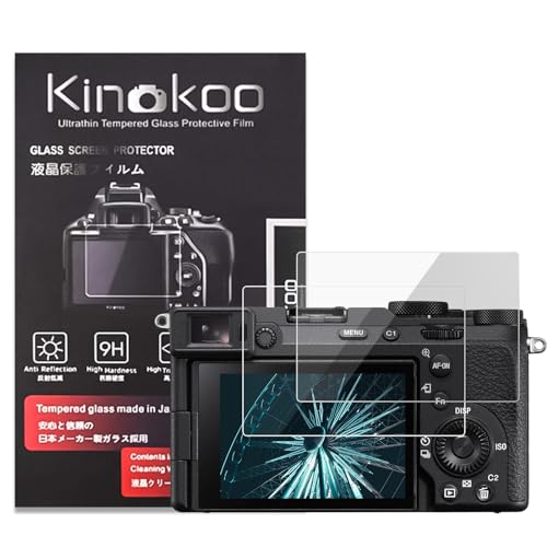 kinokoo Displayschutzfolie für Sony A7C II/A7CM2/A7C2/A7CR Digitalkamera, 0,25 mm, Härtegrad 9H, kristallklar, A7C II/A7CR Folie, blasenfrei und kratzfest, 2 Stück von kinokoo
