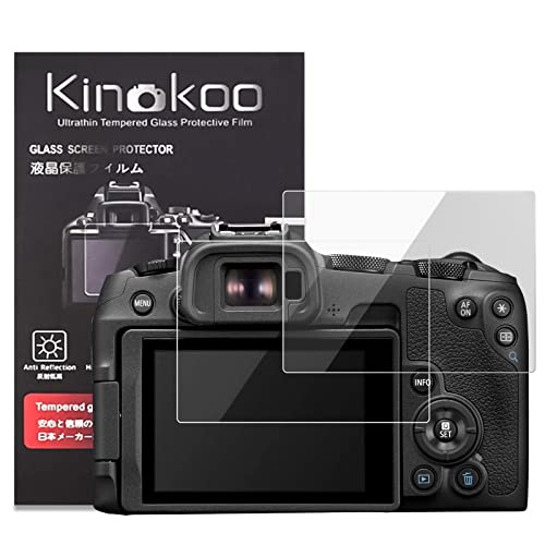 kinokoo EOS R8 Displayschutzfolie, 0,25 mm, Härtegrad 9H, Glasfolie für Canon EOS R8/ EOSR8/ EOS R50/EOSR50 Digitalkamera, Blasenfrei, Kratzfest（2 Stück） von kinokoo