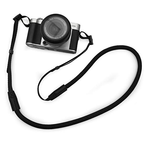 kinokoo Kameragurt Strapazierfähiger Schultergurt ohne Spiegel und DSLR-Kamera,Vintage Neck Strap Nylon Regenbogen Gurt (schwarz) von kinokoo