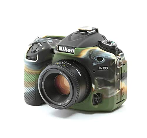 kinokoo Professionelle Silikon-Schutzhülle für Nikon D7100/7200 digitale Spiegelreflexkamera, Nikon D7100 Schutzhülle aus Gummi (Camouflag) von kinokoo