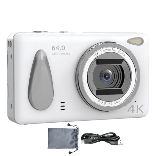 Kompakte Digitalkamera, HD 4K Kameras für Fotografie, Anti-Shake 18X Zoom Autofokus Camcorder 2,4 Zoll Großbildschirm, Kompakte Kleine Kamera für Mädchen Kompakte Digitalkamera, HD 4K Kameras für Fotografie, Anti-Shake 18X Zoom Autofokus Camcorder 2,4 Zoll Großbildschirm, Kompakte Kleine Kamera für Mädchen von kinrguiyuez