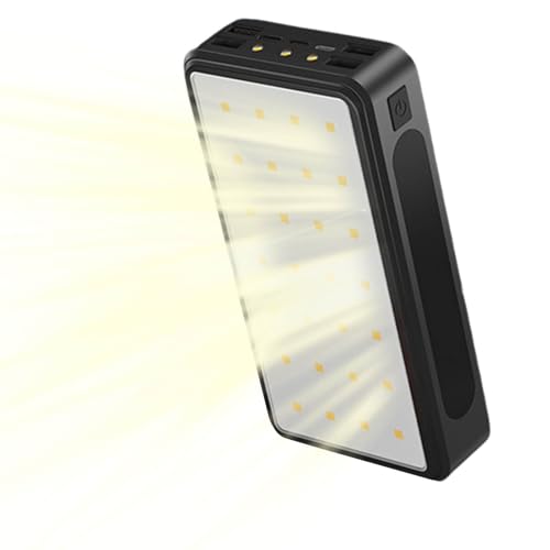 Tragbare Ladegerät Solar Power Bank, 50000MAH Hochkapazität Tragbares Ladegerät, Solarpanel -Ladegerät mit LED -Taschenlampen, campenwaterdes Externe Backup -Ladung mit 4 Ausgängen 3 Eingangs von kinrguiyuez