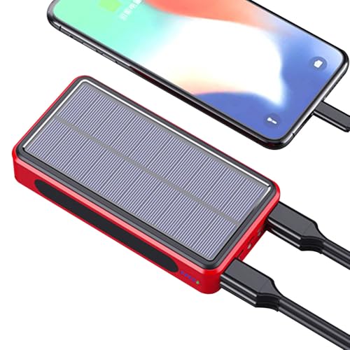 Tragbare Ladegerät Solar Power Bank, 50000MAH Hochkapazität Tragbares Ladegerät, Solarpanel -Ladegerät mit LED -Taschenlampen, campenwaterdes Externe Backup -Ladung mit 4 Ausgängen 3 Eingangs von kinrguiyuez