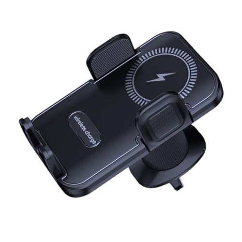 kinrguiyuez Kabellose Auto-Handy-Ladestation - Handyhalterung Mit Ladefunktion - 15W Schnelllade-Automatikhalterung Mit Klemmfunktion Für LKW, Reisen, Zuhause & Beruf – Für Fahrer & Beifahrer An von kinrguiyuez