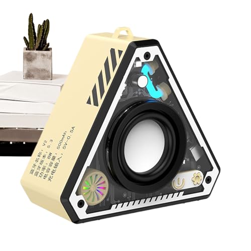 kinrguiyuez Kabelloser Lautsprecher – Kabellose Desktop-Lautsprecher für PC, externer Desktop-Subwoofer, Bass-Audio-Verstärker, wiederaufladbar für , Camping, Party von kinrguiyuez