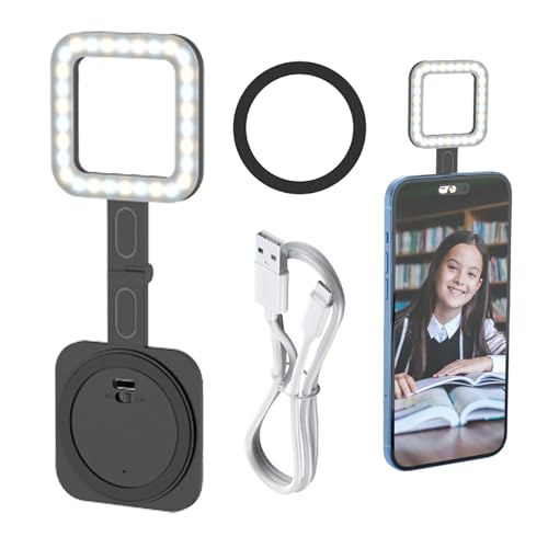 kinrguiyuez Telefonlicht Für Videoaufnahmen | Kamerabeleuchtungsaufsatz - 30 LEDs Quadratisch Wiederaufladbar Dimmbar Magnetisch Hell Fülllampe Für Make-Up Streaming kinrguiyuez Telefonlicht Für Videoaufnahmen | Kamerabeleuchtungsaufsatz - 30 LEDs Quadratisch Wiederaufladbar Dimmbar Magnetisch Hell Fülllampe Für Make-Up Streaming von kinrguiyuez