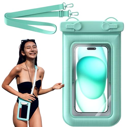 kinrguiyuez Wasserdichte Handytasche, versiegelnde Handy-Tasche mit Umhängeband, transparentes Schwimmzubehör, Unterwasser-Schutzhülle für Kreuzfahrt kinrguiyuez Wasserdichte Handytasche, versiegelnde Handy-Tasche mit Umhängeband, transparentes Schwimmzubehör, Unterwasser-Schutzhülle für Kreuzfahrt von kinrguiyuez