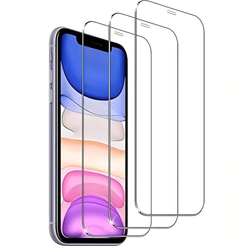 3 Stück Panzer Schutz Gehärtetem Glas Tempered Glass für iPhone 11, iPhone XR Full Screen Schutzfolie Displayschutz Folie Anti Kratzen 9H Härte Displayschutzfolie 6,1 Zoll Ultra Klar Ultrabeständig von kiorziesk