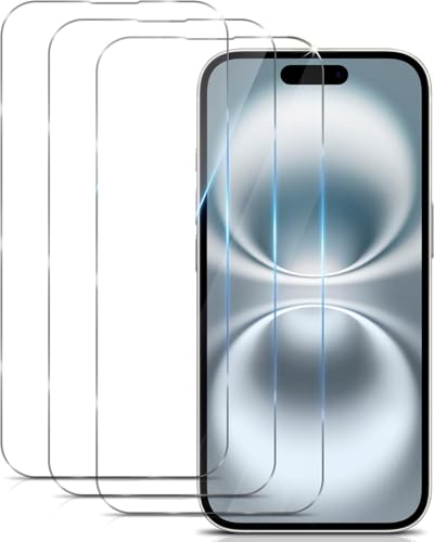 3 Stück Panzer Schutz Gehärtetem Glas für iPhone 16 Plus, iPhone 15 Pro Max, iPhone 15 Plus Full Screen Schutzfolie Displayschutz Folie Anti Kratzen 9H Härte HD Displayschutzfolie 6,7 Zoll Ultra Klar von kiorziesk