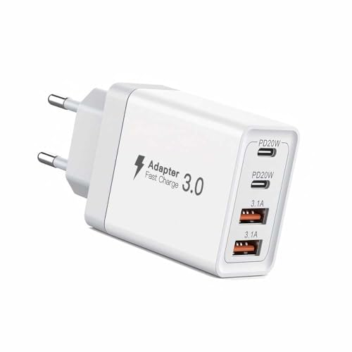 Ladegerät Netzteil Schnellladegerät 40W PD & USB A Mehrfach USB C Ladestecker Type C Steckdose Quick Charger 4 Ports Adapter Universal für iPhone Samsung Huawei Xiaomi HTC LG Motorola Honor IPad Etc Ladegerät Netzteil Schnellladegerät 40W PD & USB A Mehrfach USB C Ladestecker Type C Steckdose Quick Charger 4 Ports Adapter Universal für iPhone Samsung Huawei Xiaomi HTC LG Motorola Honor IPad Etc von kiorziesk