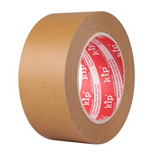 Kip Papier Packband 48mm x 50m - Starkes, umweltfreundliches Verpackungsklebeband aus Kraftpapier - Besteht aus 60% natürlich Rohstoffen und 30% recycelten Fasern. FSC zertifiziert braun von kip