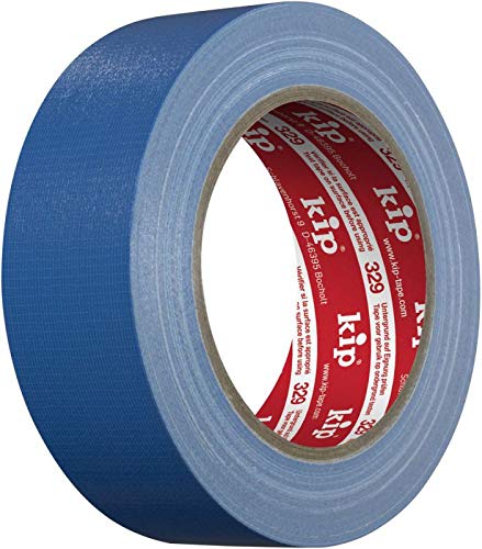 kip 329-38 Gewebeband blau - 38 mm x 25 m/langlebig/für Putz- & Stuckateur-Arbeiten & Bautenschutz/PE-laminiert/UV-Filter/temperaturbeständig bis 40° / reißfest von kip