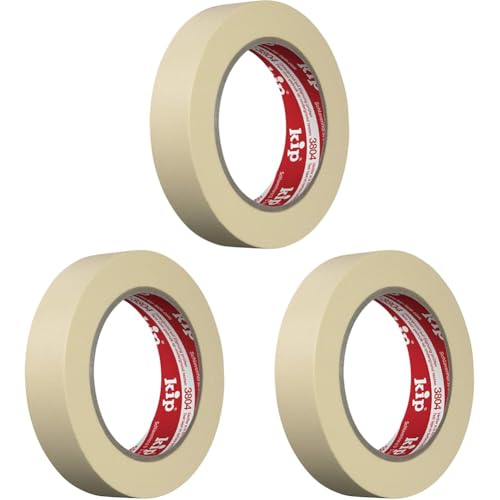 kip Masking-Tec Feinkrepp 3804-24 natur 24mmx50m (Packung mit 3) von kip