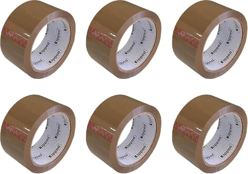 kippen 9004AV2 Klebeband, 6 Rollen, 66 m x 50 mm, Farbe: Havanna. von kippen
