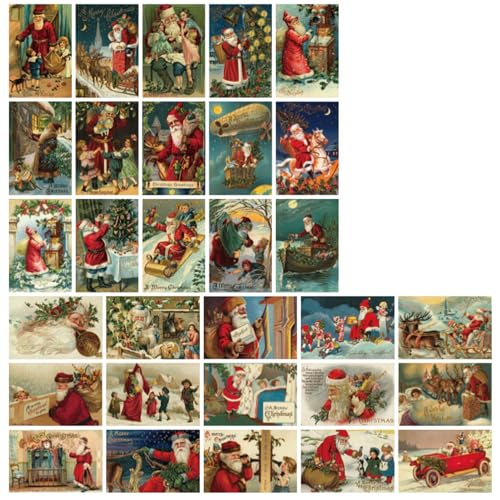 kiskick Weihnachtskarten, 30 Stück, Vintage-Weihnachtsgrußkarten, verschiedene Festival-Elemente, Weihnachtspostkarte, keine Spuren, Retro-Weihnachtskarten, Geschenk für Weihnachten, Urlaub, Neujahr, kiskick Weihnachtskarten, 30 Stück, Vintage-Weihnachtsgrußkarten, verschiedene Festival-Elemente, Weihnachtspostkarte, keine Spuren, Retro-Weihnachtskarten, Geschenk für Weihnachten, Urlaub, Neujahr, von kiskick