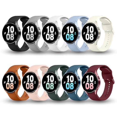 10 Stück Galaxy Watch Armband, Kompatibel Mit Samsung Watch 5 Pro 45mm / 6 Classic 43mm 47mm / 4 Classic 42mm 46mm, Weich Silikon Sport Armbänder Verstellbar für 7/6/5/4 40mm 44mm 10 Stück Galaxy Watch Armband, Kompatibel Mit Samsung Watch 5 Pro 45mm / 6 Classic 43mm 47mm / 4 Classic 42mm 46mm, Weich Silikon Sport Armbänder Verstellbar für 7/6/5/4 40mm 44mm von kitway-my