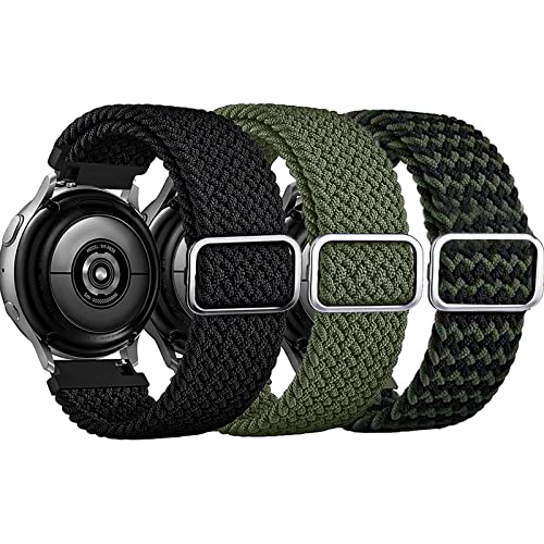 20mm Elastisches Armband Nylon Kompatibel mit Samsung Galaxy Watch 5 40mm 44mm/ Galaxy Watch 5 pro 45mm/ Galaxy Watch 4 / Galaxy Watch 4 Clalssic/Active 2, Geflochtenes Sport Uhrenarmband Solo Loop von kitway-my
