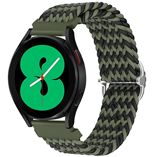 20mm Elastisches Armband Nylon Kompatibel mit Samsung Galaxy Watch 5 40mm 44mm/ Galaxy Watch 5 pro 45mm/ Galaxy Watch 4 / Galaxy Watch 4 Clalssic/Active 2, Geflochtenes Sport Uhrenarmband Solo Loop von kitway-my