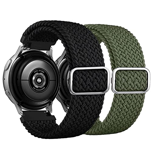 20mm Elastisches Armband Nylon Kompatibel mit Samsung Galaxy Watch 5 40mm 44mm/ Galaxy Watch 5 pro 45mm/ Galaxy Watch 4 / Galaxy Watch 4 Clalssic/Active 2, Geflochtenes Sport Uhrenarmband Solo Loop von kitway-my