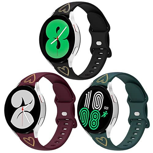 Galaxy Watch 4 Armband, Herzmuster Armband Kompatibel mit Galaxy Watch 7 6 5 4 40mm 44mm,Galaxy Watch 5 40mm/44mm, Galaxy Watch 4 Classic 42mm/46mm, Weiches Silikon Ersatzarmband für Herren Damen Galaxy Watch 4 Armband, Herzmuster Armband Kompatibel mit Galaxy Watch 7 6 5 4 40mm 44mm,Galaxy Watch 5 40mm/44mm, Galaxy Watch 4 Classic 42mm/46mm, Weiches Silikon Ersatzarmband für Herren Damen von kitway-my