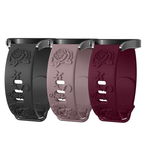 Kitway 3 Stück Floral Armband Kompatibel Mit Samsung Galaxy Watch 6/5/4 40mm 44mm, 5 Pro 45mm, 6 43mm 47mm/4 Classic 42mm 46mm, 3 41mm (20MM, 3E) von kitway-my