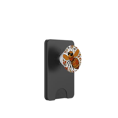 Coole Biene im Blumenflow PopSockets PopWallet für MagSafe von klamottn