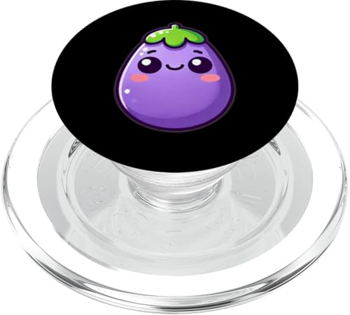 Süße Aubergine mit Kulleraugen PopSockets PopGrip für MagSafe von klamottn