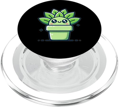 Süßer Pflanzenfreund mit Kulleraugen PopSockets PopGrip für MagSafe von klamottn