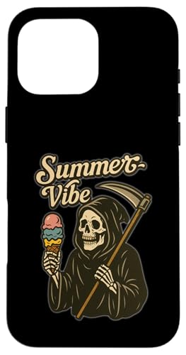 Summer Vibe mit Sensenmann Eis statt Ernst Hülle für iPhone 16 Pro Max Summer Vibe mit Sensenmann Eis statt Ernst Hülle für iPhone 16 Pro Max von klamottn