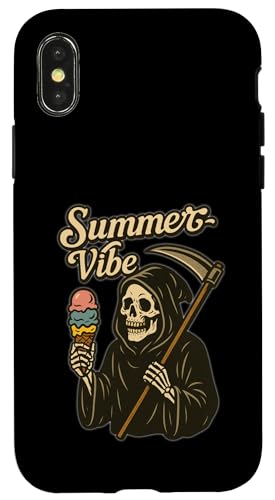 Summer Vibe mit Sensenmann Eis statt Ernst Hülle für iPhone X/XS Summer Vibe mit Sensenmann Eis statt Ernst Hülle für iPhone X/XS von klamottn