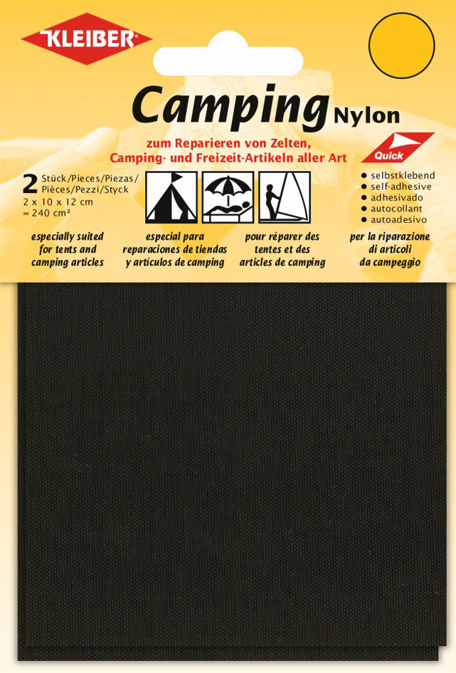 KLEIBER Camping-Flicken, Nylon, selbstklebend, braun von kleiber